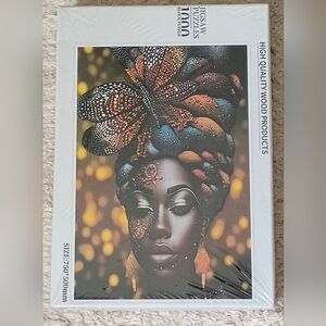 Butterfly Headwrap Art Print Puzzle